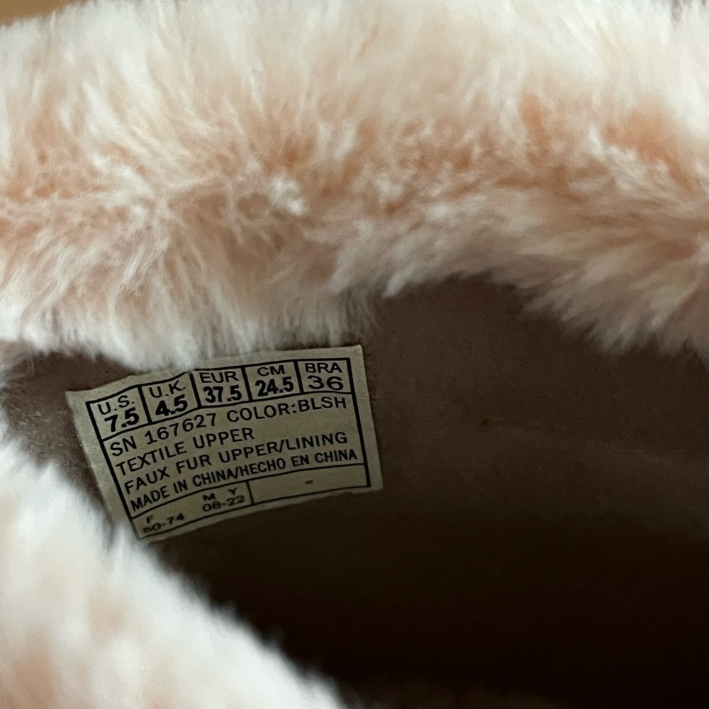 Skechers/Meant To Be NWT Women's Blush Faux Fur Suede Ankle Boots size 7.5 - Picture 4 of 8